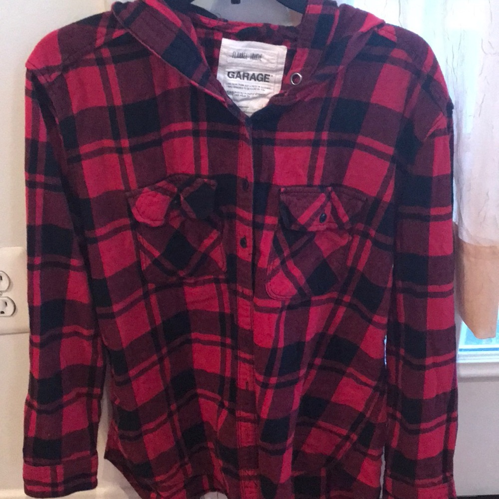 Teenage flannel hoodie shirt with colors